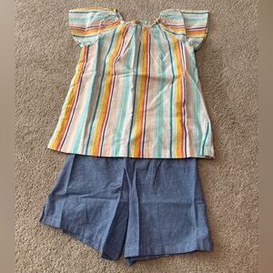 Carter's Multicolor Striped Top and Shorts Set